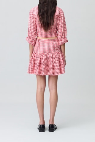 Minirok met Ruches Hoge Taille - Roze