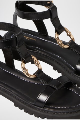 Sandali in pelle di vitello - Nero
