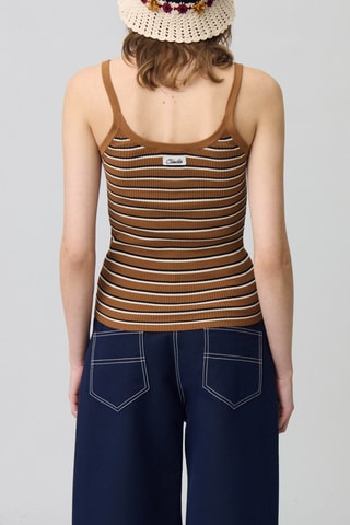 Mouwloos T-shirt - Bruin