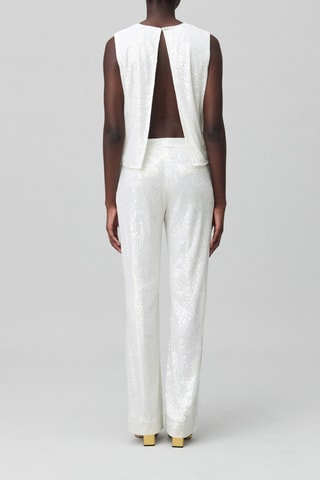 Broek Regular met Pailletten - Wit
