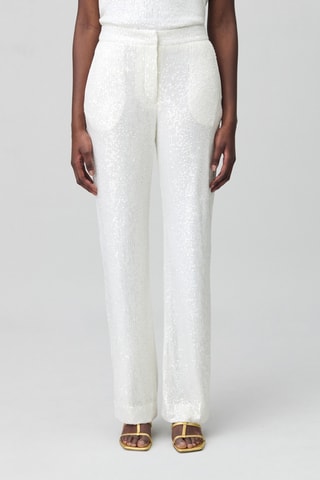 Broek Regular met Pailletten - Wit