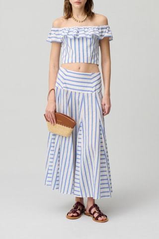 Top - Wit en blauw