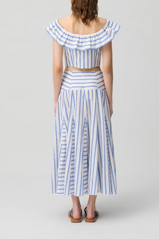 Top - Wit en blauw