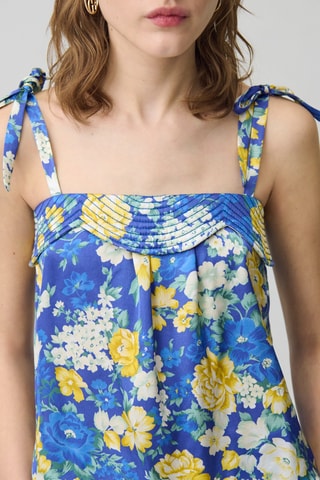 Top - Blauw en geel