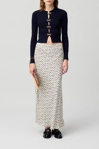 Minirok met Ruches - Wit en blauw
