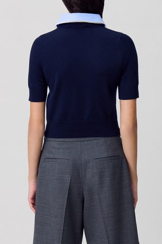Wollen Top - Marineblauw