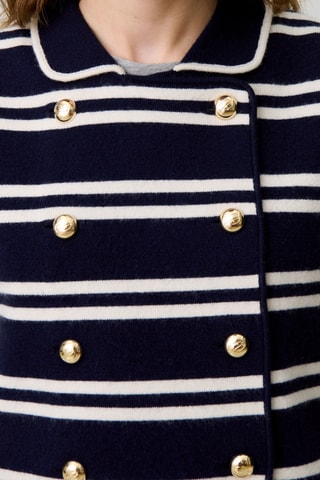 Mouwloos Wollen en Kasjmier Vest - Marineblauw