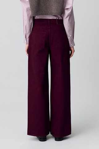 Wijde Jeans - Bordeauxrood
