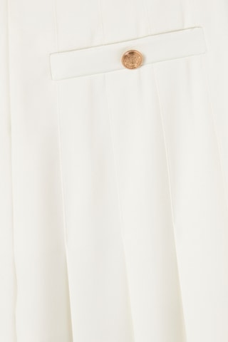 Wijde Broek met Hoge Taille - Ecru