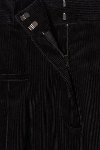 Velours Broek Hoge Taille - Zwart
