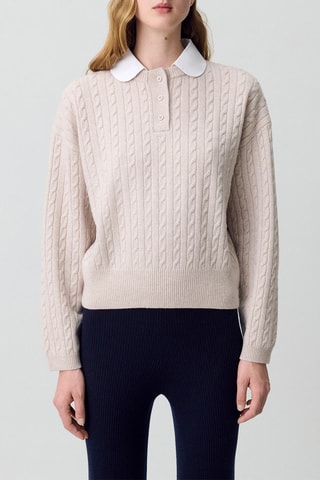 Wollen en Kasjmier Trui - Beige