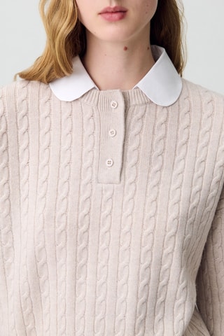 Wollen en Kasjmier Trui - Beige