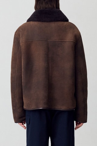 Nubuck Schapenleren Jasje - Donkerbruin