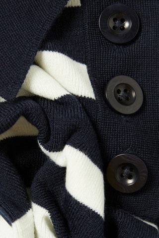 Wollen Polo - Donkerblauw en wit