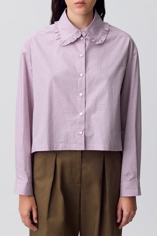 Blouse - Roze, blauw en wit