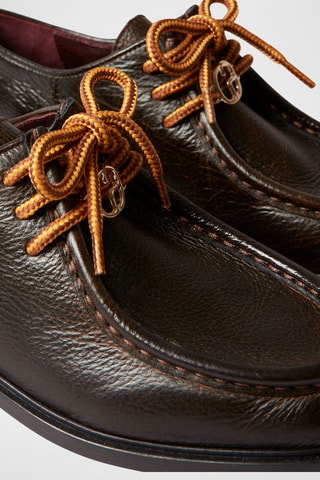 Stringate in pelle - Marrone