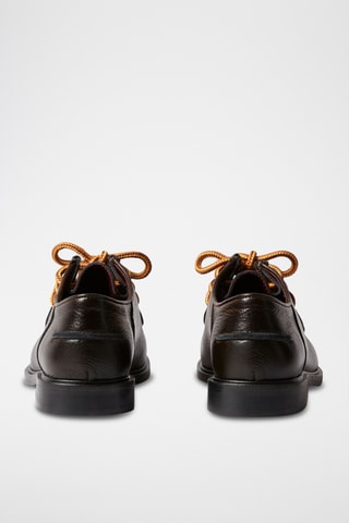 Stringate in pelle - Marrone