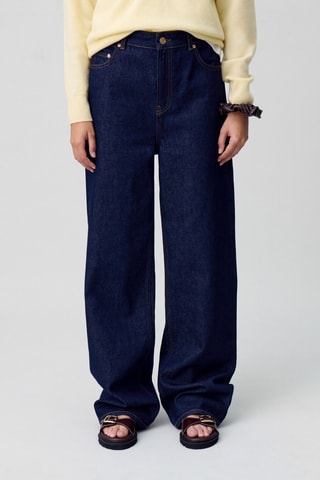 Jeans Recht Model Hoge Taille - Blauw