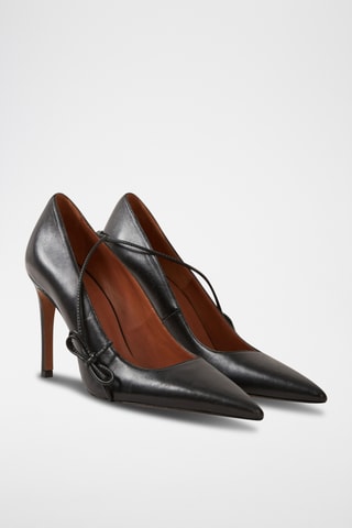 Décolleté in pelle d’agnello - Nero