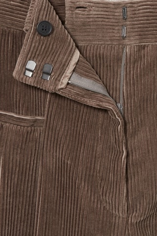 Velours Broek Hoge Taille - Taupe