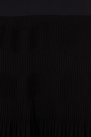 Plissérok van 2 Materialen - Zwart