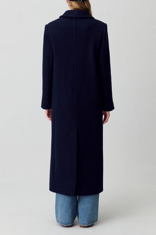 Scheerwollen Jas - Marineblauw