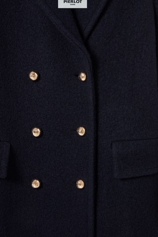 Scheerwollen Jas - Marineblauw