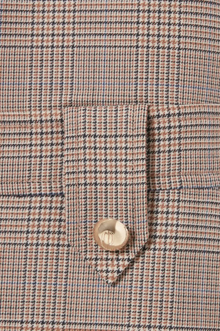 Tuta corta in lana - Beige e grigio
