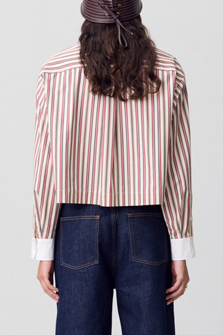 Blouse - Wit, rood en blauw