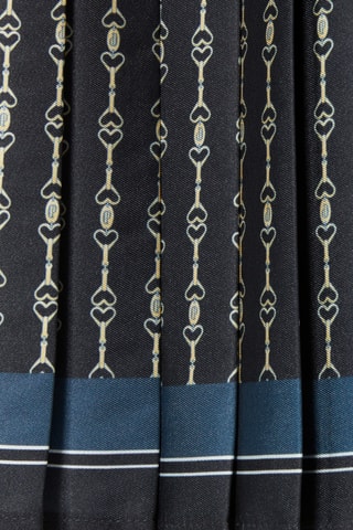 Plissérok met Hoge Taille - Donkerblauw