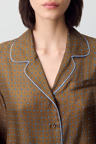Zijden Blouse - Bruin