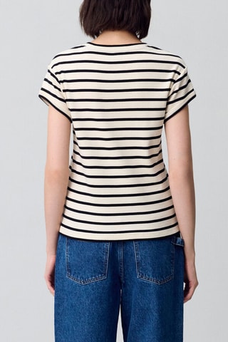 T-shirt - Ecru en zwart