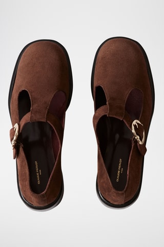 Scarpe baby in crosta di pelle scamosciata - Marrone