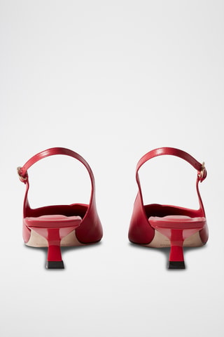 Décolleté in pelle di montone - Rosso