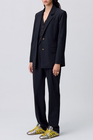 Wollen Blazer - Marineblauw