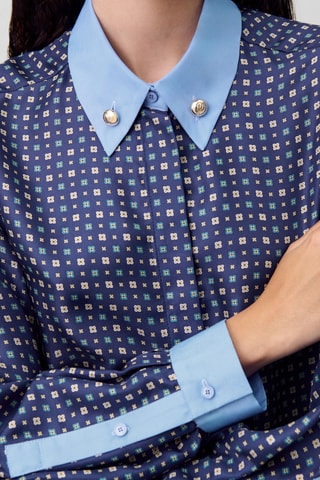 Zijden Blouse - Donkerblauw