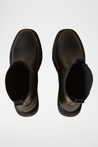 Stivaletti Beatles in pelle - Nero