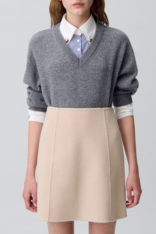 Minijupe en laine - Beige