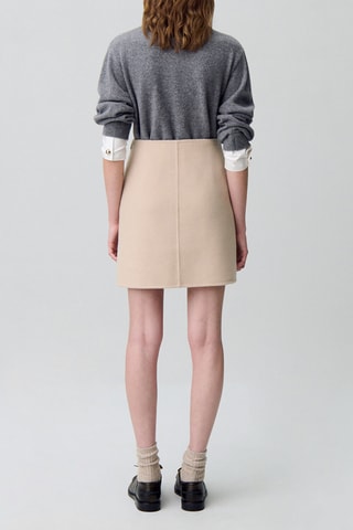 Minijupe en laine - Beige
