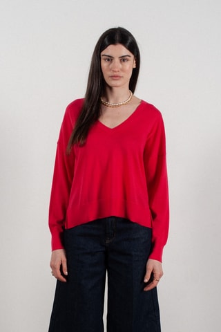 Pull oversize en laine et cachemire Kelly 10 - Fuchsia