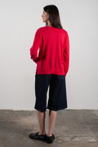 Pull oversize en laine et cachemire Kelly 10 - Fuchsia