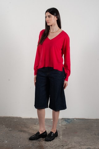 Pull oversize en laine et cachemire Kelly 10 - Fuchsia