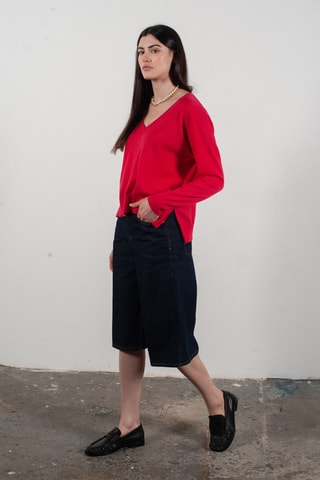Pull oversize en laine et cachemire Kelly 10 - Fuchsia