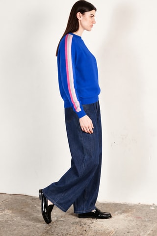 Pull relaxed en cachemire Zaya 19 - Bleu