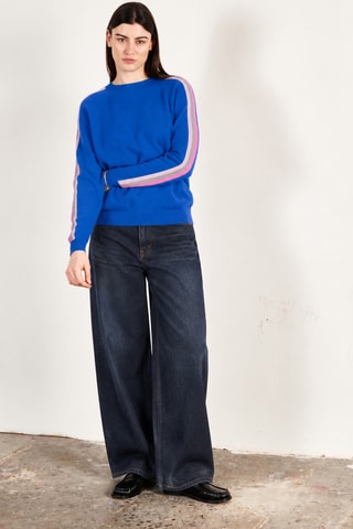 Pull relaxed en cachemire Zaya 19 - Bleu