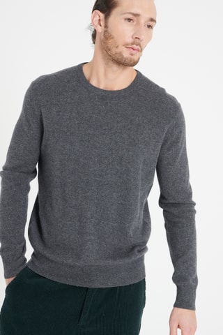 Pull slim en cachemire Luke 2 - Gris