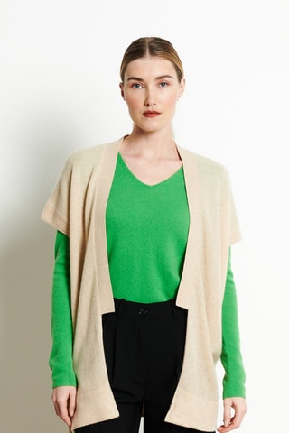 Gilet oversize en cachemire Ria 4 - Beige