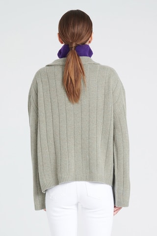 Pull oversize oversize en cachemire Zaya 17 - Kaki