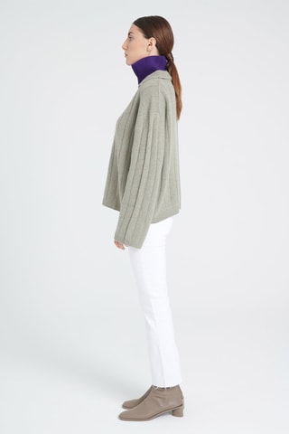 Pull oversize oversize en cachemire Zaya 17 - Kaki