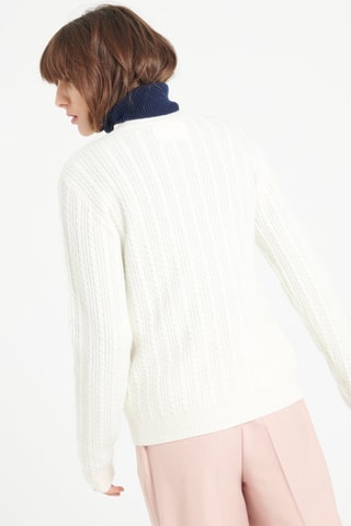 Pull ajusté en cachemire Lilly 29 - Blanc